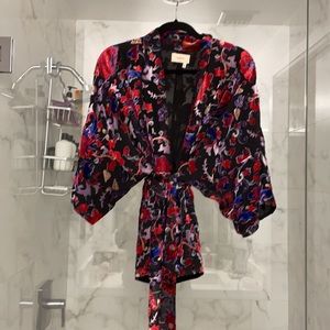 ba&sh Burnout Velvet Kimono Top